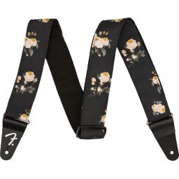 Fender-ストラップFloral Strap, Black, 2"