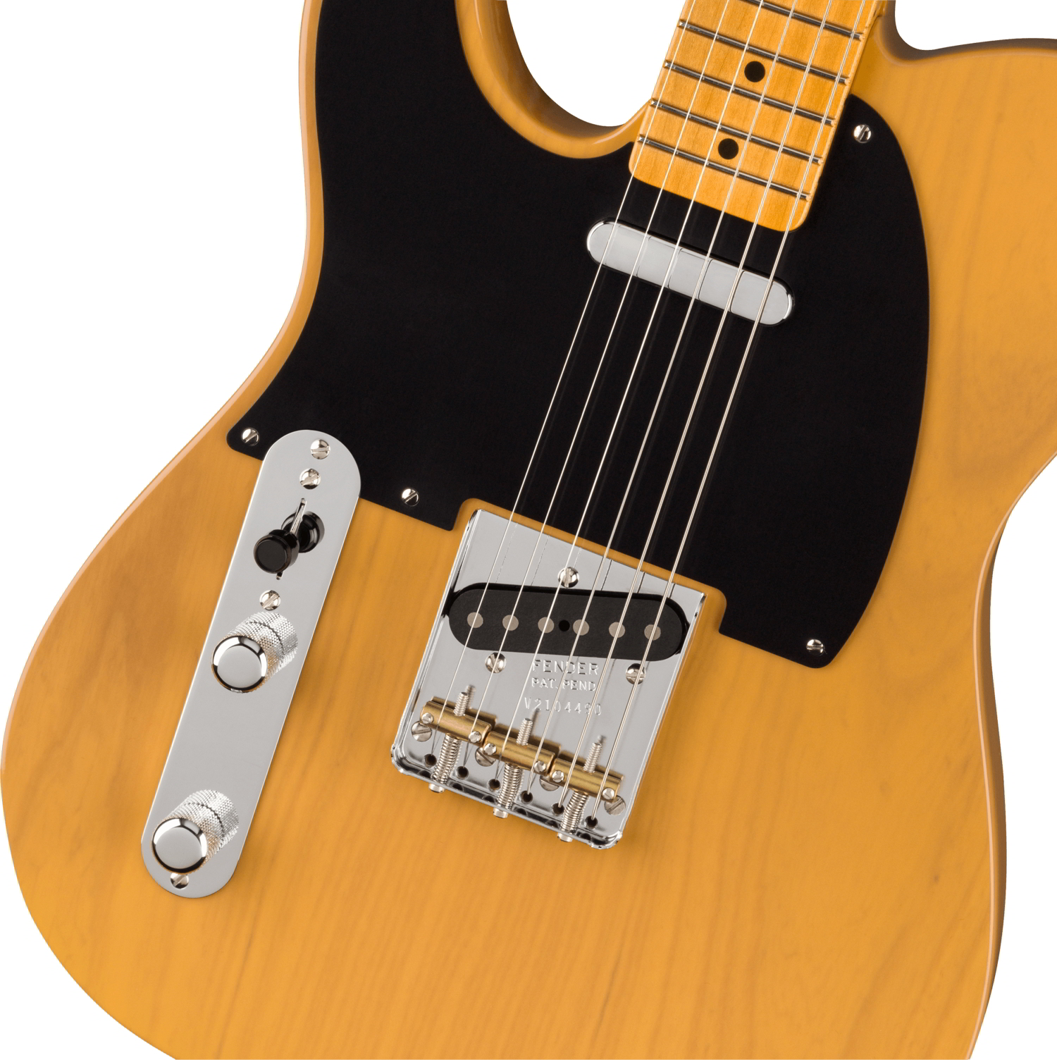 American Vintage II 1951 Telecaster® Left-Hand, Maple Fingerboard, Butterscotch Blonde追加画像 American Vintage II 1951 Telecaster® Left-Hand, Maple Fingerboard, Butterscotch Blonde追加画像