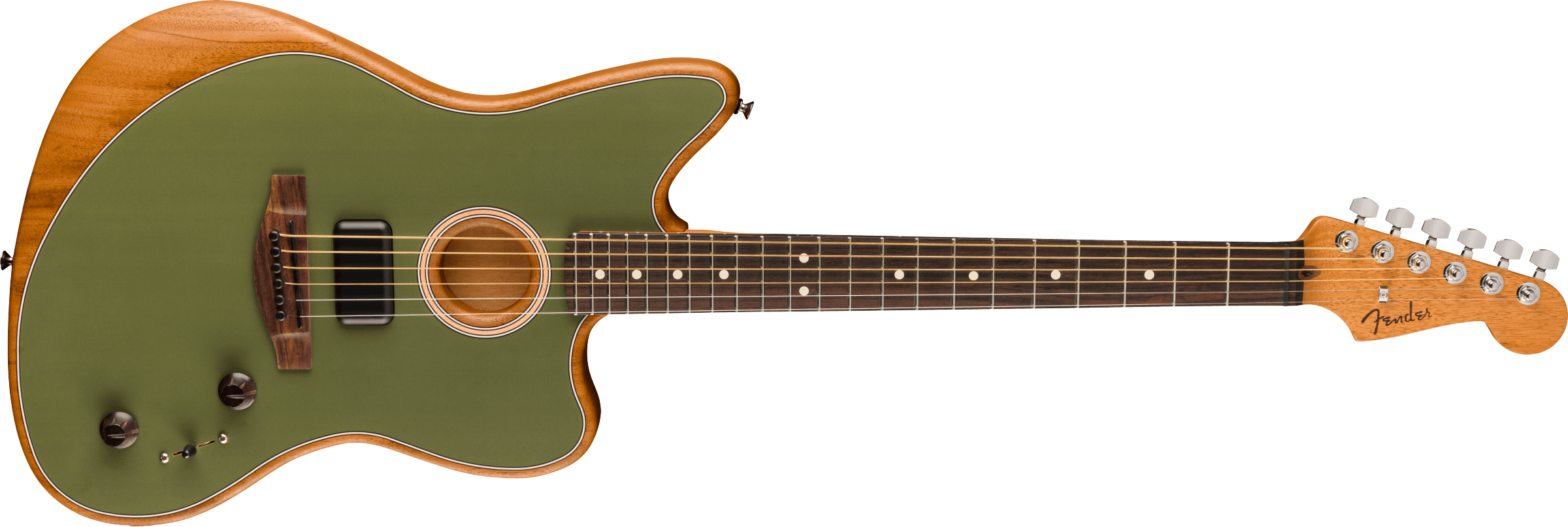 Acoustasonic® Player Jazzmaster, Rosewood Fingerboard, Antique Olive追加画像 Acoustasonic® Player Jazzmaster, Rosewood Fingerboard, Antique Olive追加画像