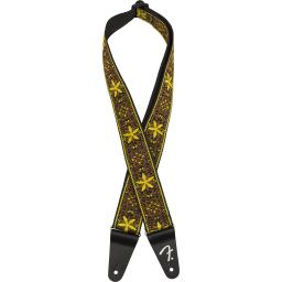 Fender-ストラップPasadena Woven Strap, Yellow Wallflower, 2"