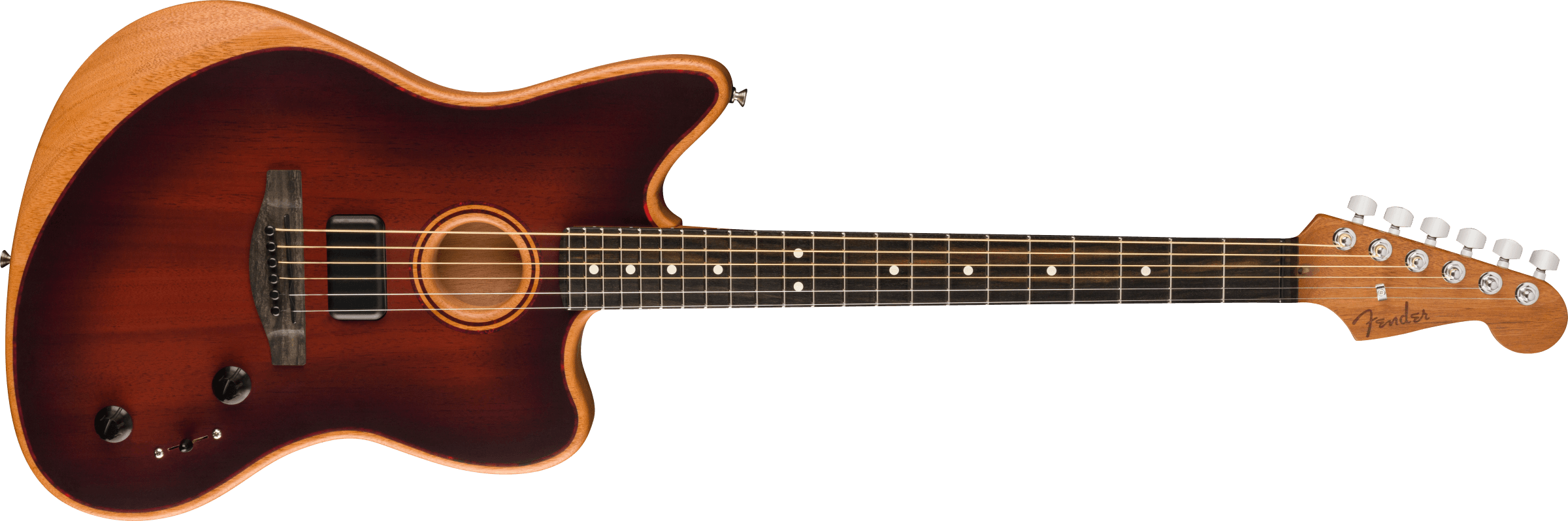 American Acoustasonic® Jazzmaster® All-Mahogany, Ebony Fingerboard, Bourbon Burst追加画像 American Acoustasonic® Jazzmaster® All-Mahogany, Ebony Fingerboard, Bourbon Burst追加画像