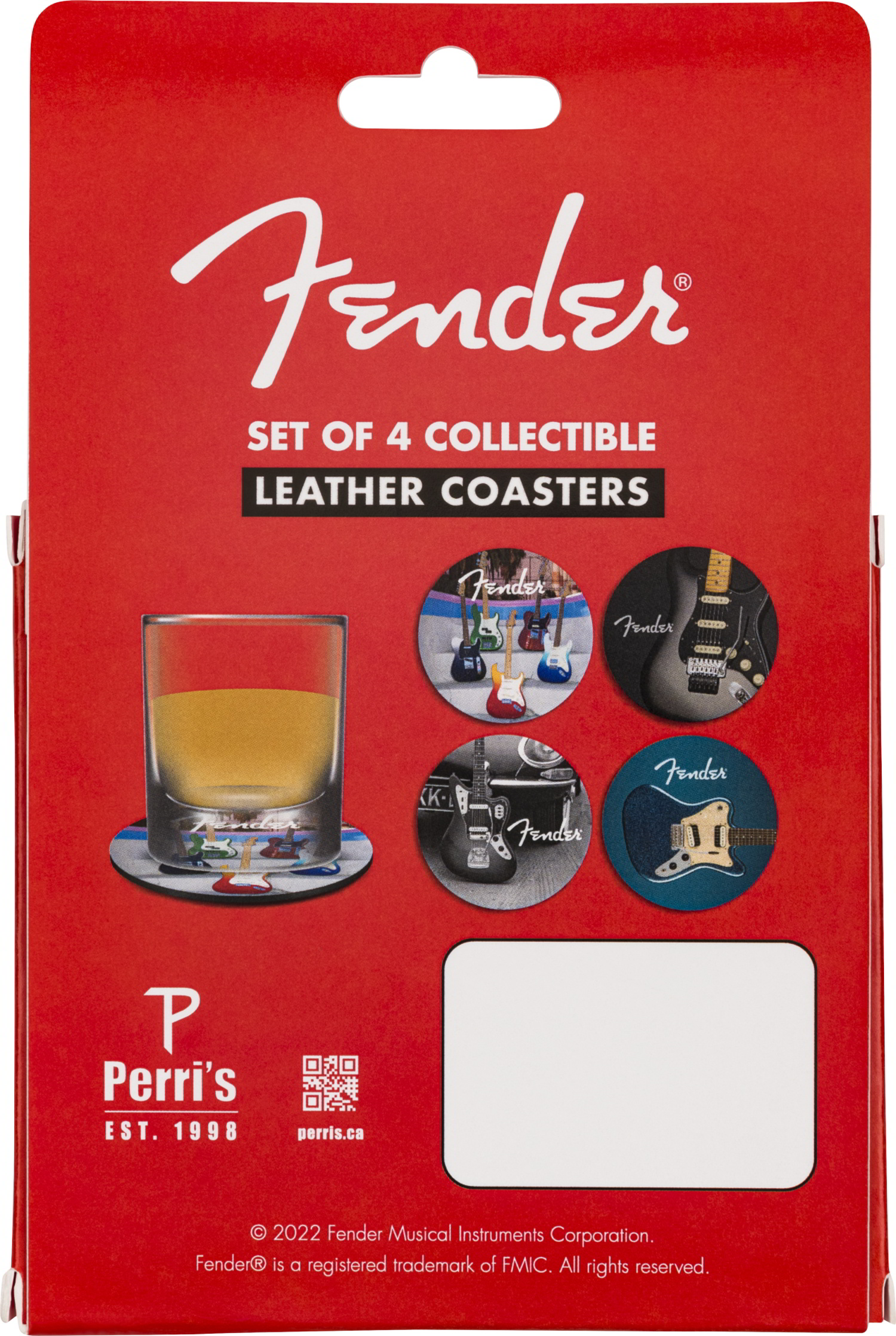 Fender™ Guitars Coasters, 4-Pack, Multi-Color Leather追加画像