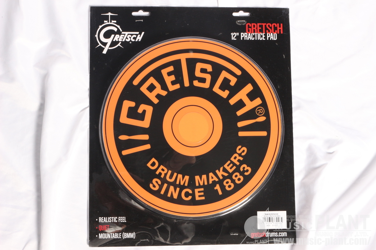 GRETSCH 練習用パッドRound Badge Practice Pad 12quot; GREPAD12O (Orange)新品在庫あります!  MUSIC PLANT WEBSHOP
