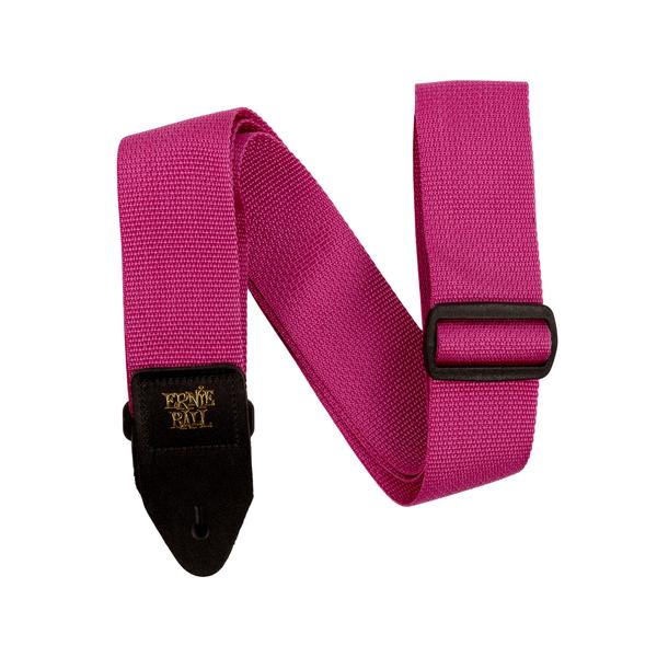 ERNIE BALL-ストラップRaspberry & Black Polypro Guitar Strap