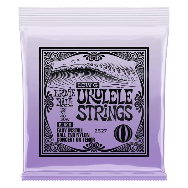 ERNIE BALL-コンサート/テナーウクレレ弦2327 Ukulele Ball End Nylon Strings Black w/ Wound G