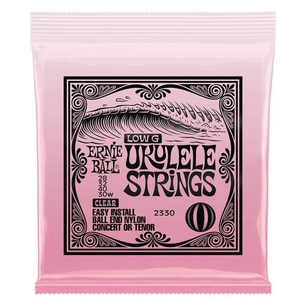 ERNIE BALL-コンサート/テナーウクレレ弦2330 Ukulele Ball End Nylon Strings Clear w/ Wound G