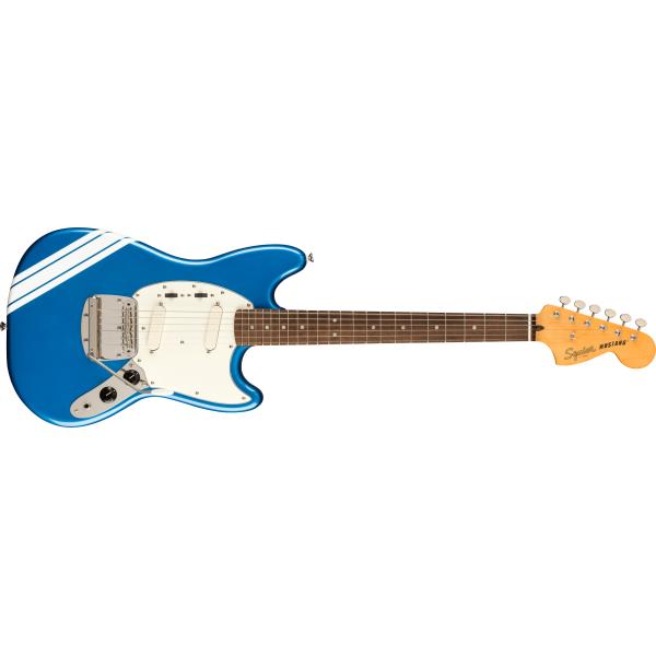 FSR Classic Vibe '60s Competition Mustang®, Laurel Fingerboard, Parchment Pickguard, Lake Placid Blue with Olympic White Stripesサムネイル
