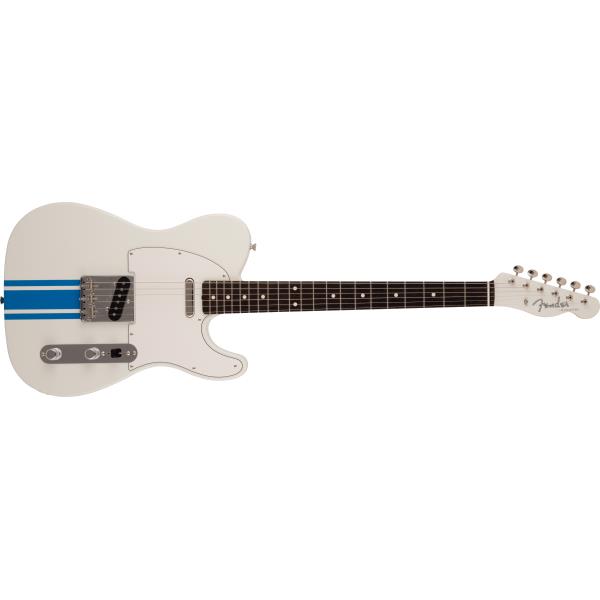 Fender-テレキャスター2023 Collection, MIJ Traditional 60s Telecaster®, Rosewood Fingerboard, Olympic White with Blue Competition Stripe