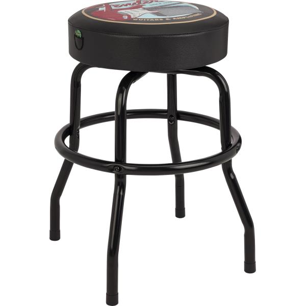 Fender-Fender™ Guitars & Amps Pick Pouch Barstool, Black/Black, 24"