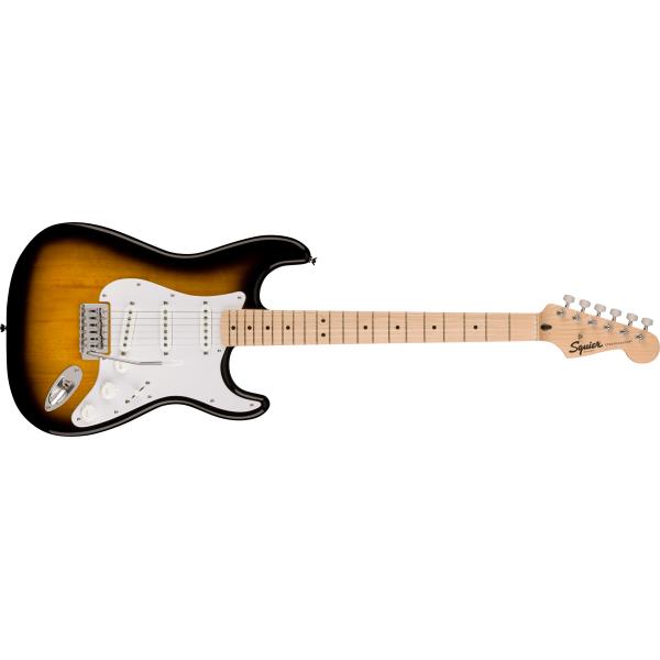 Squier-エレキギターSquier Sonic™ Stratocaster®, Maple Fingerboard, White Pickguard, 2-Color Sunburst