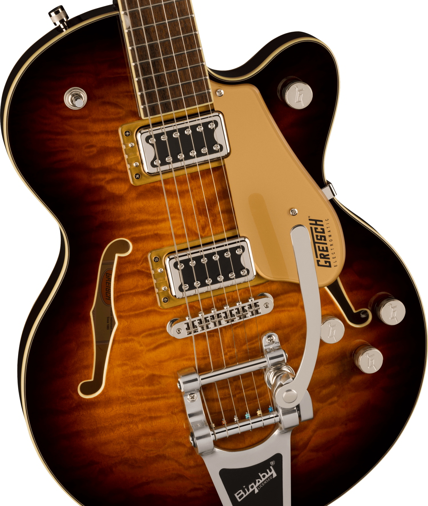 G5655T-QM Electromatic® Center Block Jr. Single-Cut Quilted Maple with Bigsby®, Sweet Tea追加画像 G5655T-QM Electromatic® Center Block Jr. Single-Cut Quilted Maple with Bigsby®, Sweet Tea追加画像