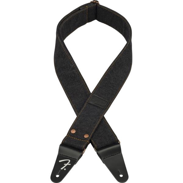 Fender® x Wrangler® Riveted Denim Strap, Blackサムネイル