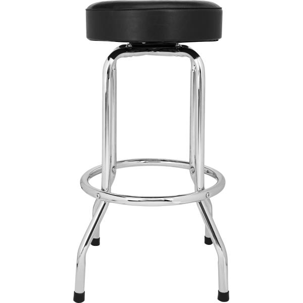 Fender-Fender™ Custom Shop Chevron Logo Barstool, Black/Chrome, 30"