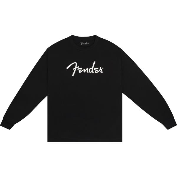 Fender-TシャツFender® Spaghetti Logo Long-Sleeve T-shirt, Black, XXL