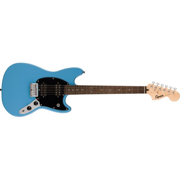 Squier-エレキギターSquier Sonic Mustang HH, Laurel Fingerboard, Black Pickguard, California Blue