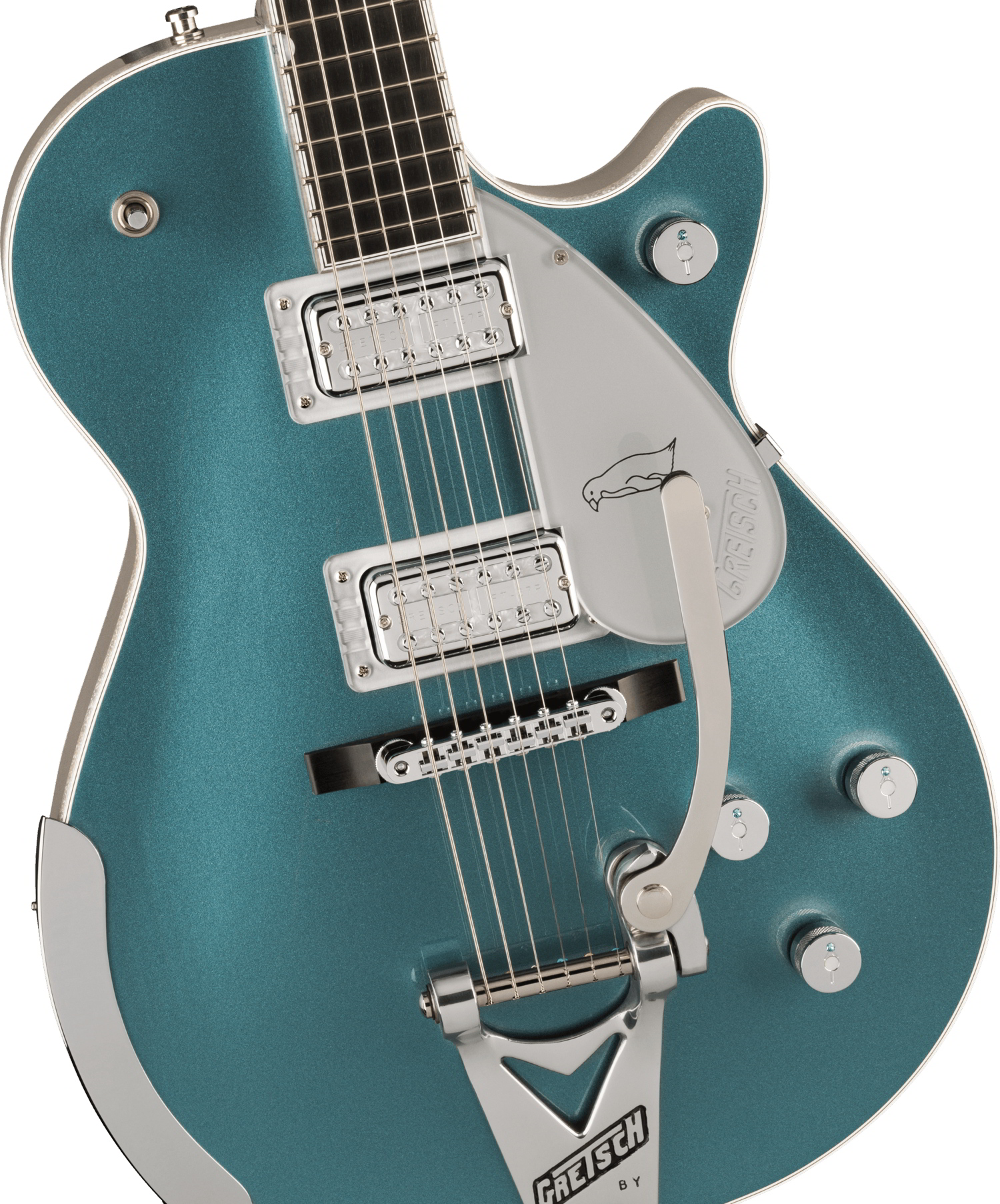 G6134T-140 LTD 140th Double Platinum Penguin™ with String-Thru Bigsby®, Ebony Fingerboard, Two-Tone Stone Platinum/Pure Platinum追加画像 G6134T-140 LTD 140th Double Platinum Penguin™ with String-Thru Bigsby®, Ebony Fingerboard, Two-Tone Stone Platinum/Pure Platinum追加画像