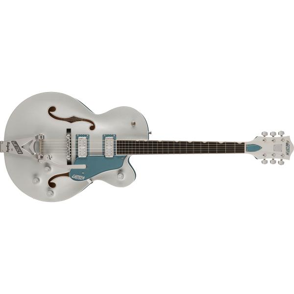 GRETSCH-G6118T-140 LTD 140th Anniversary™ with String-Thru Bigsby®, Ebony Fingerboard, Two-Tone Pure Platinum/Stone Platinum