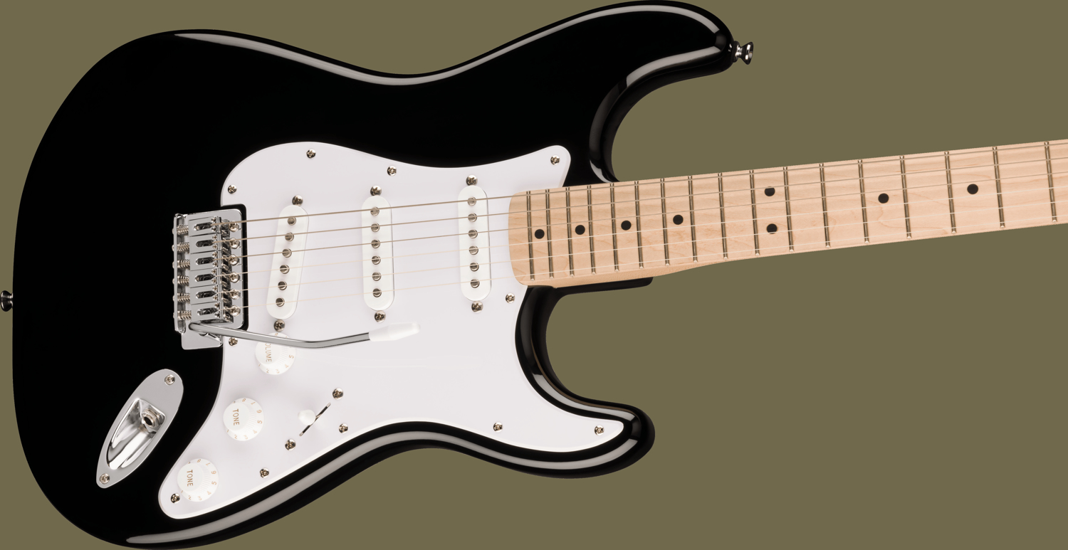 Squier Sonic™ Stratocaster®, Maple Fingerboard, White Pickguard, Black追加画像 Squier Sonic™ Stratocaster®, Maple Fingerboard, White Pickguard, Black追加画像
