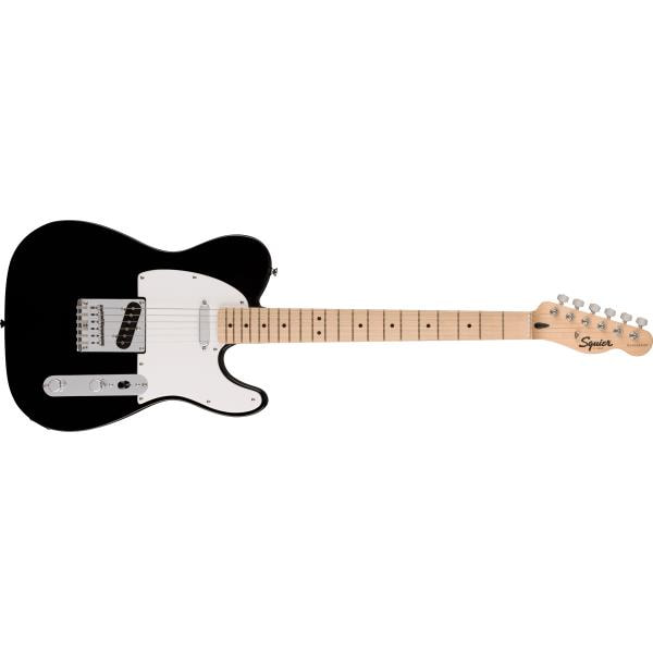 Squier-エレキギターSquier Sonic Telecaster Maple Fingerboard, White Pickguard, Black