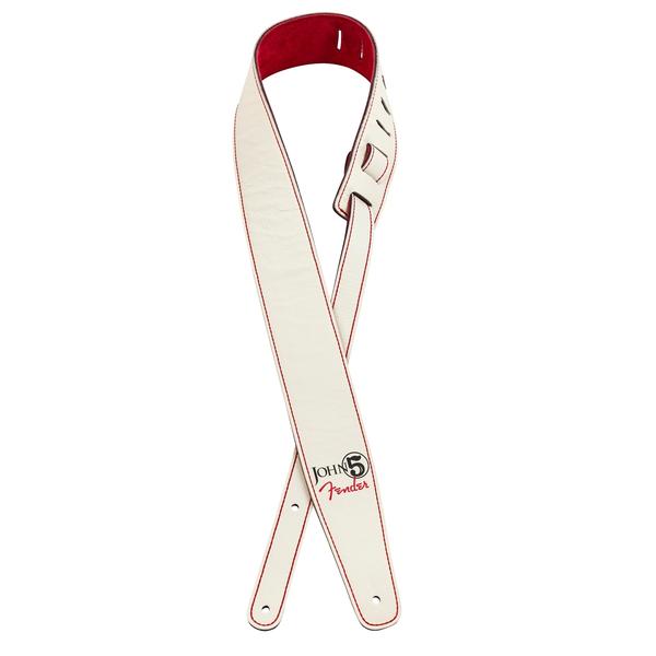 John 5 Leather Strap, White and Redサムネイル