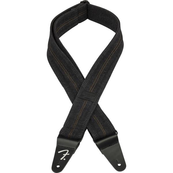 Fender-ストラップFender® x Wrangler® Denim Strap, Washed Black Stitch