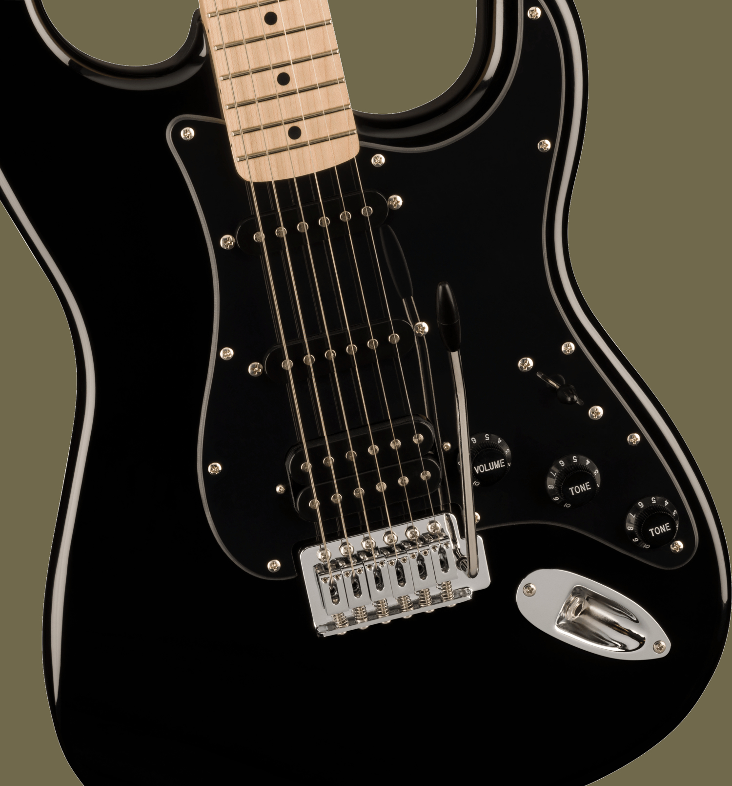 Squier Sonic Stratocaster HSS, Maple Fingerboard, Black Pickguard, Black追加画像 Squier Sonic Stratocaster HSS, Maple Fingerboard, Black Pickguard, Black追加画像