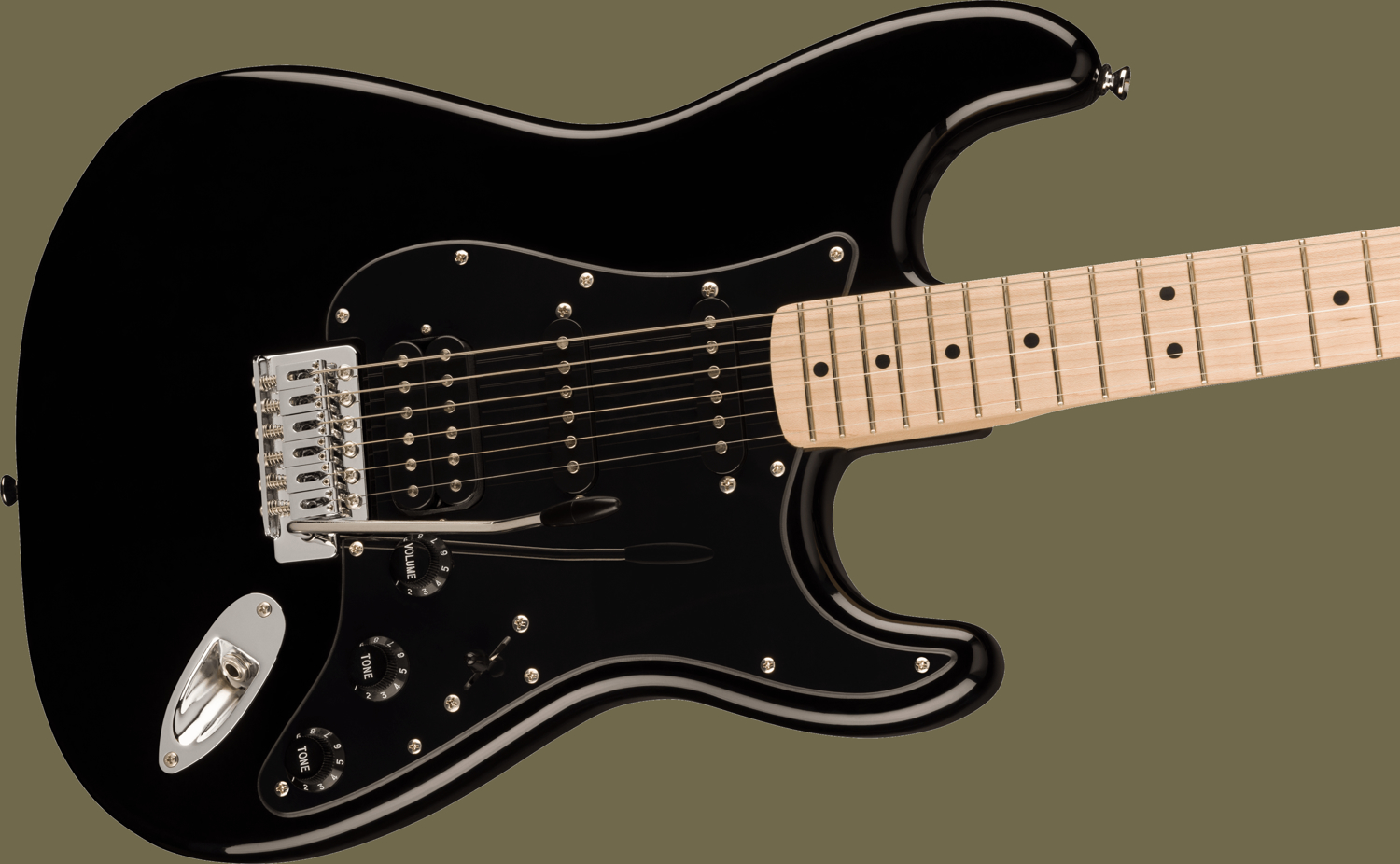 Squier Sonic Stratocaster HSS, Maple Fingerboard, Black Pickguard, Black追加画像 Squier Sonic Stratocaster HSS, Maple Fingerboard, Black Pickguard, Black追加画像
