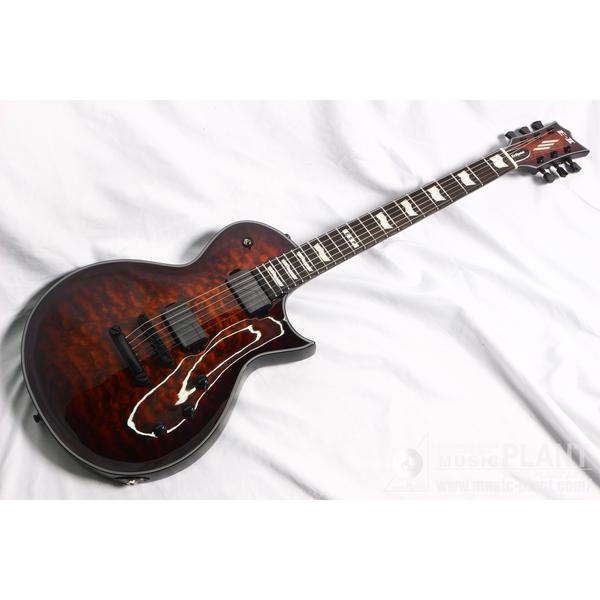 E-II-エレキギターEC QM FL Tiger Eye Sunburst